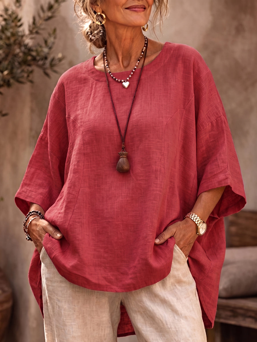 Cozy Casual Batwing-sleeve Shirt