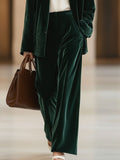 [24-hour shipping out]Casual Loose Vintage Pocket Velvet Suit Pants