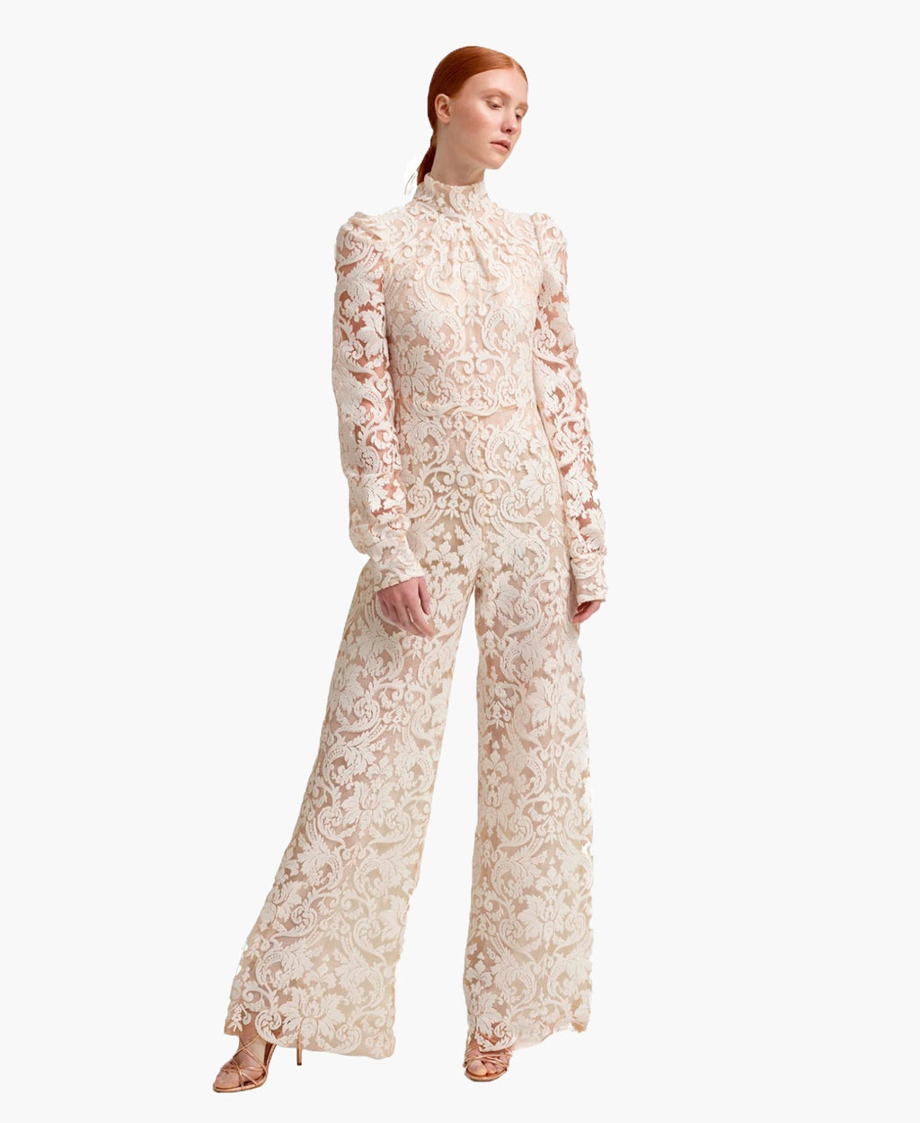 Catalina High neck mini sequin lace jumpsuit