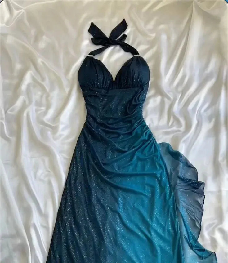Burgundy red/indigo/navy blue shiny elegant strappy long tulle ball gown evening dress birthday party dress