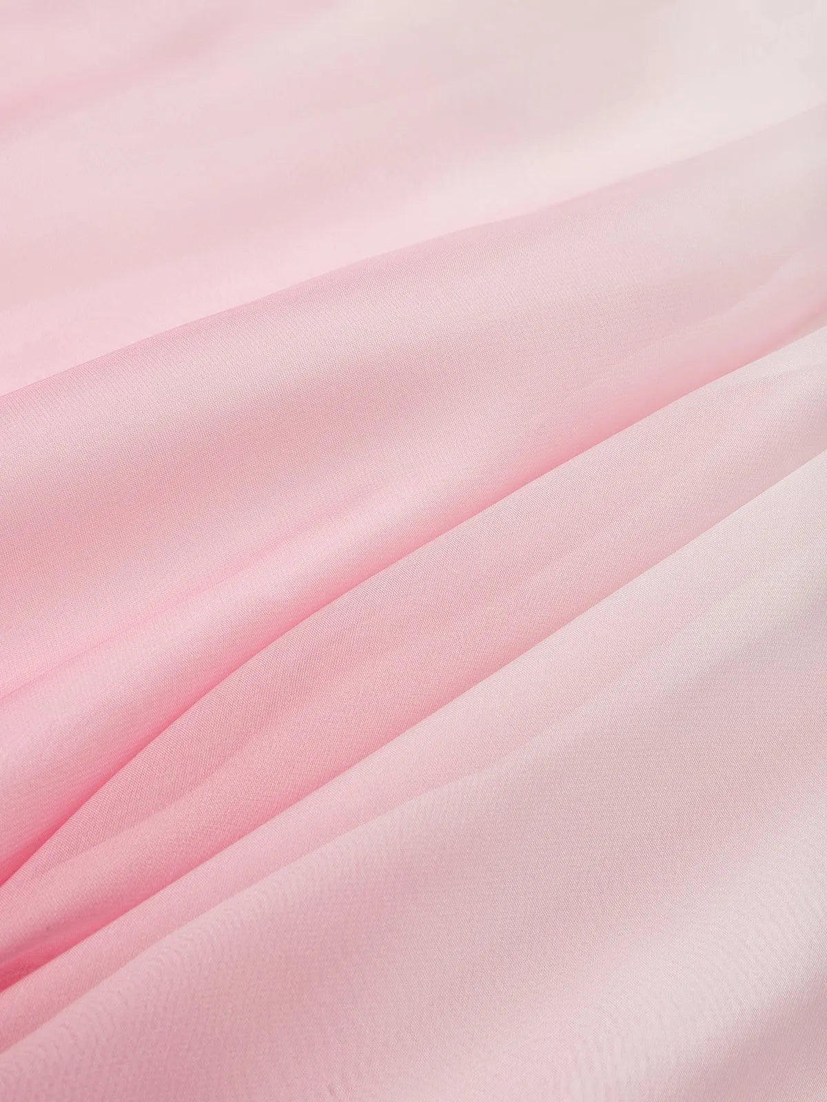 Pink Chiffon Halter Ombre Imitation Pearls Cut Out Sleeveless A-Line Mock Neck Maxi Dress