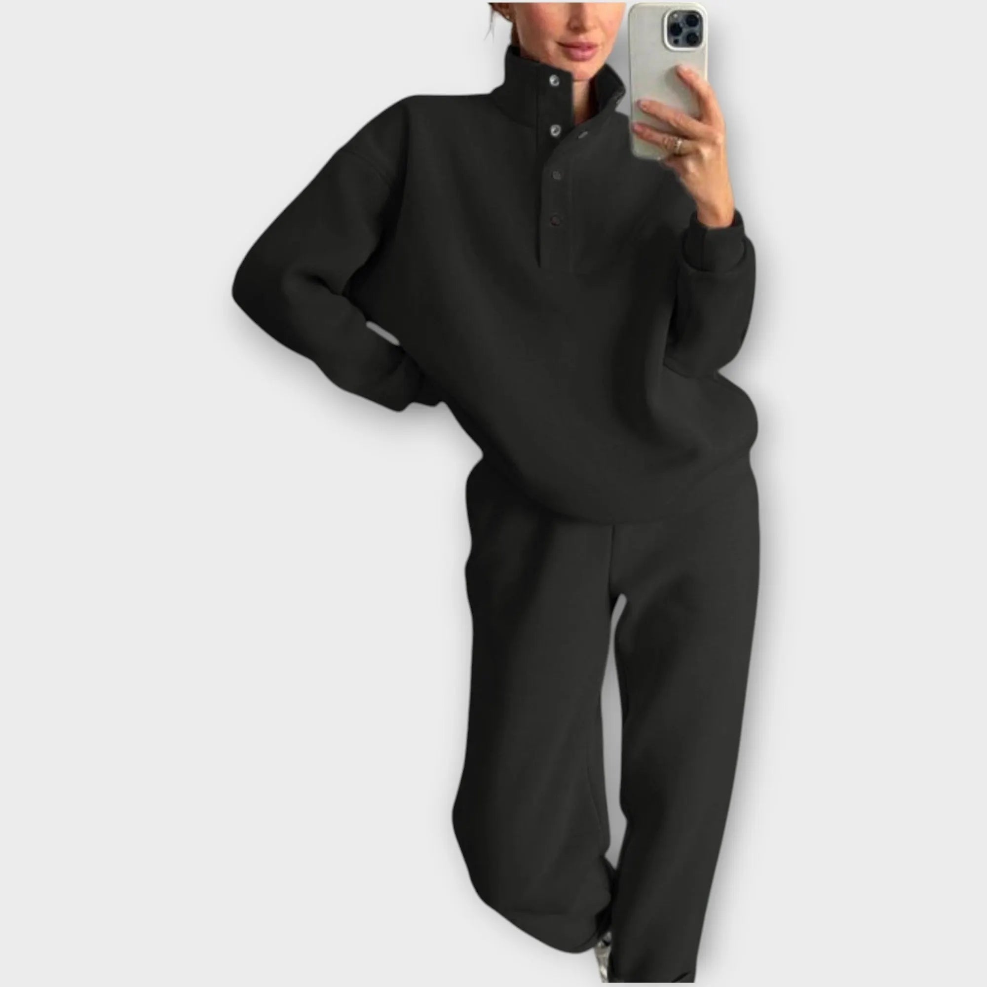 Relaxed Half-Button Lounge Set