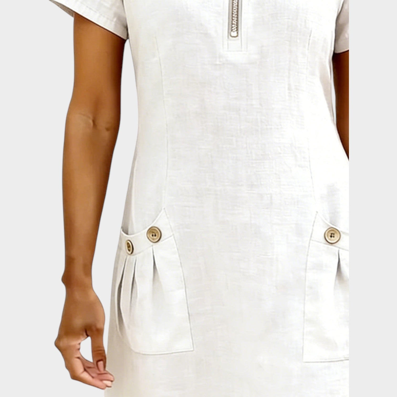 Everyday Zip-Front Mini Dress