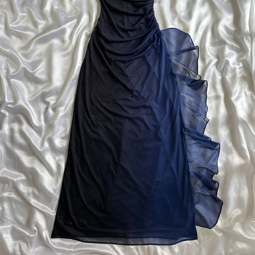 Betsy & Adam Women's Black and Blue Dress