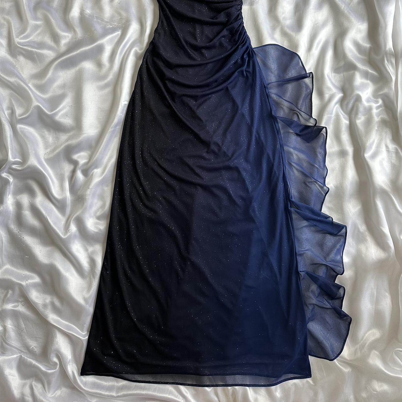 Betsy & Adam Women's Black and Blue Dress