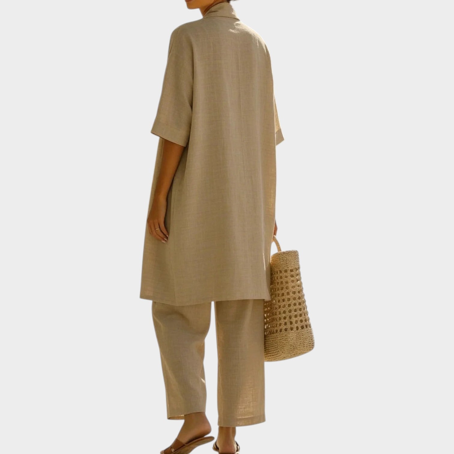 Relaxed Three-Piece Linen Ensemble