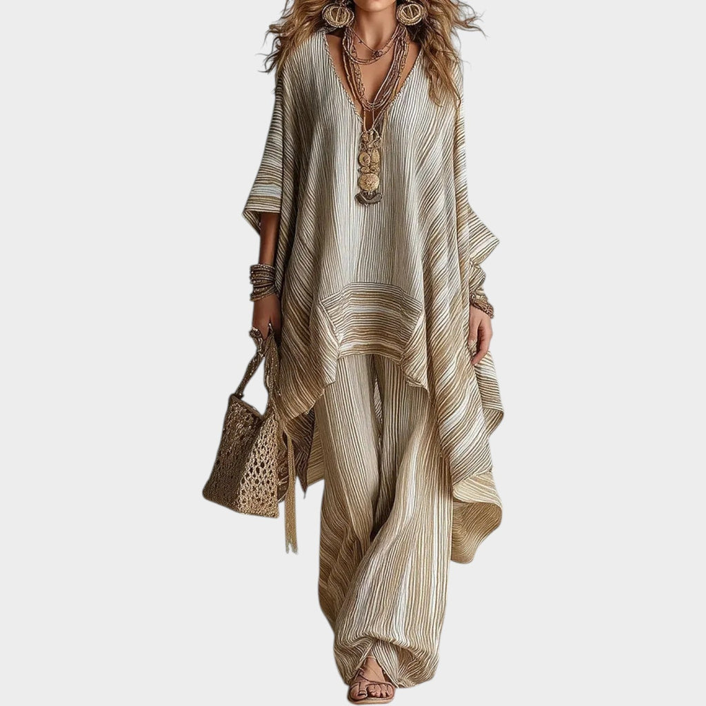 Boho Striped Two-Piece Set