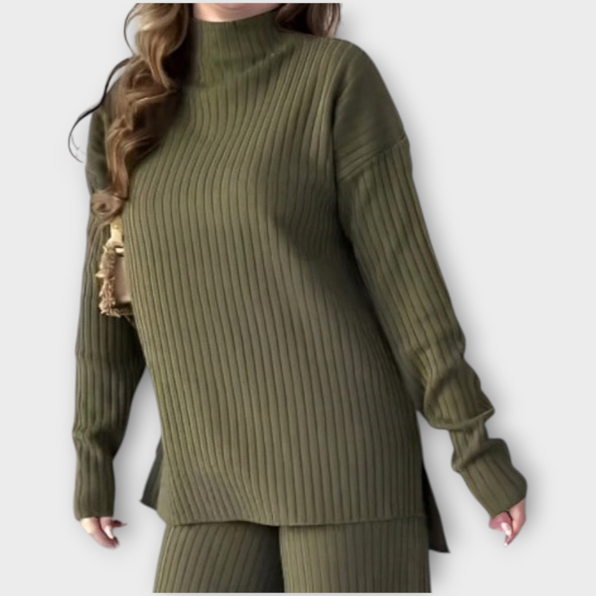 Ribbed Knit Two-Piece Set