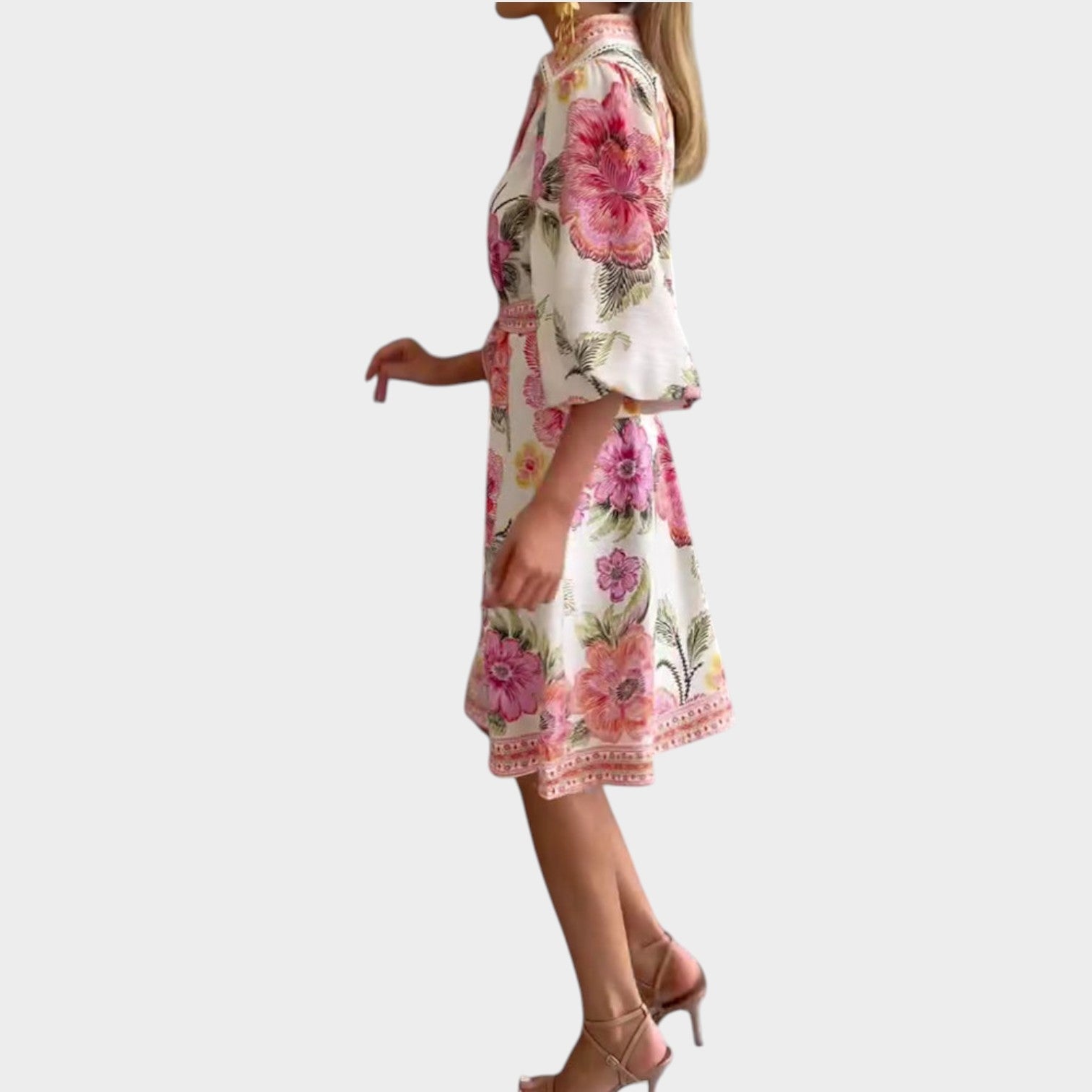 Floral Button-Up Midi Dress