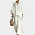 Ruffled Sleeve Two-Piece Set