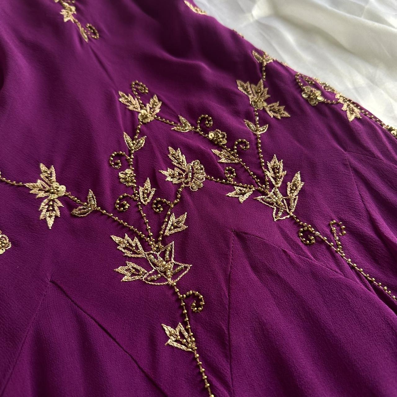 Women's Purple and Gold Dress