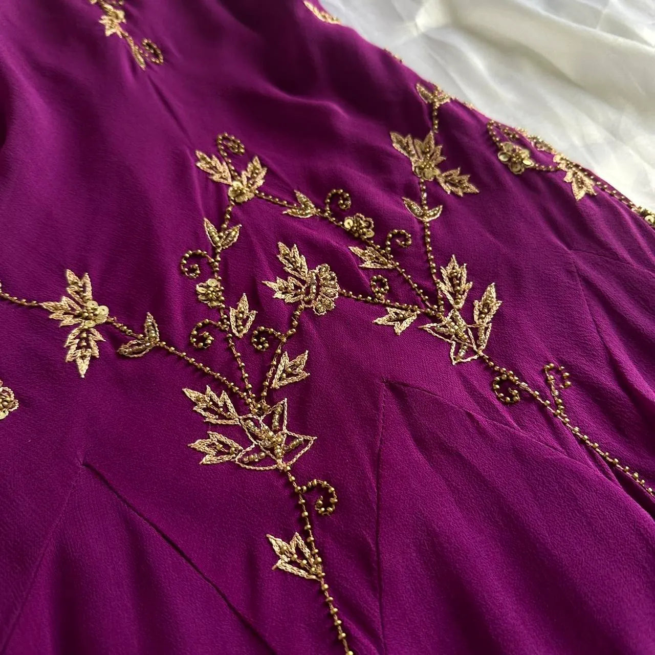 Women's Purple and Gold Dress