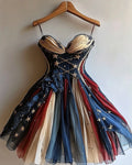 Summer Casual Independence Day Themed Dress ddfc