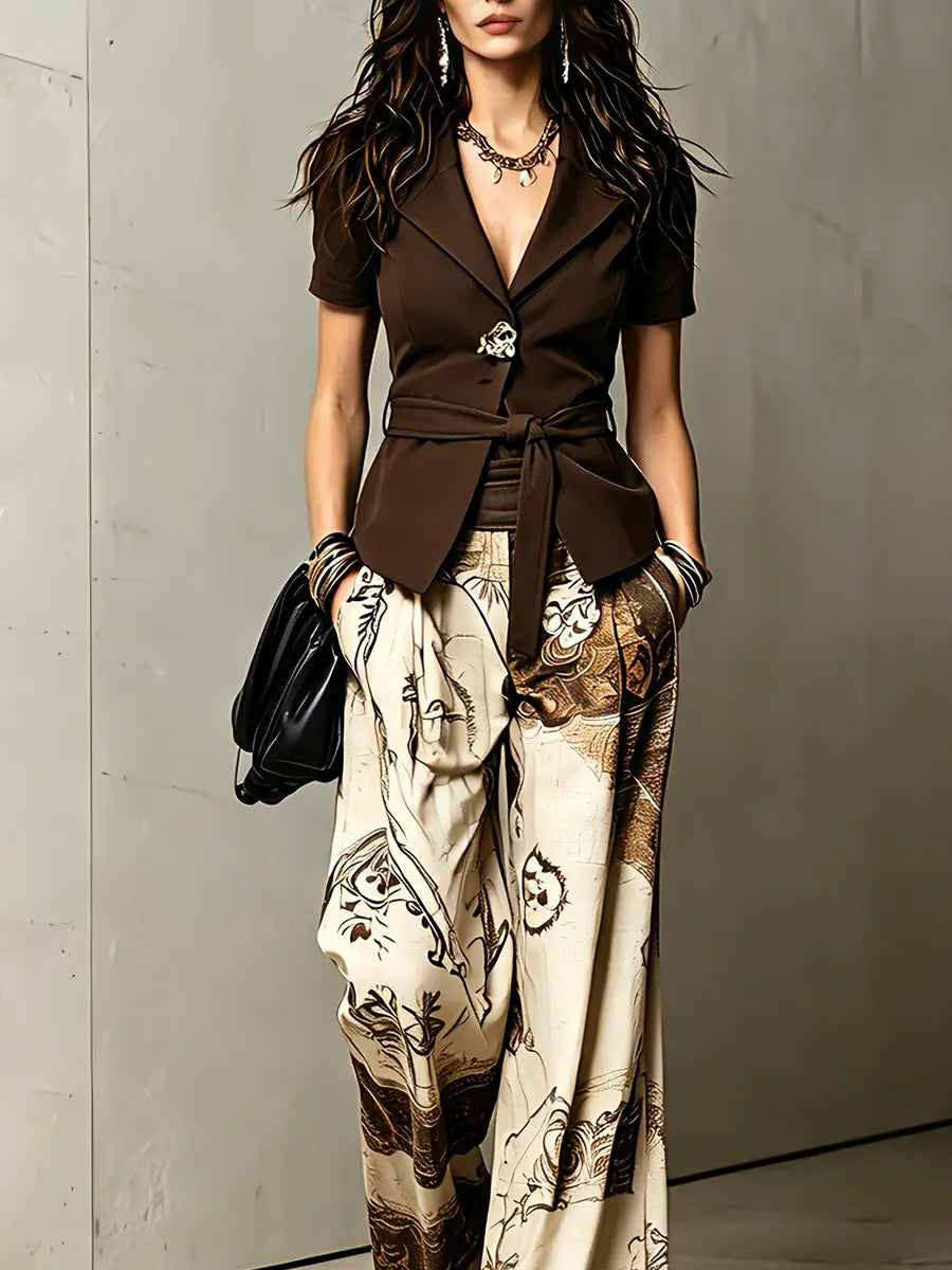 Cocoa Tailored Bohemian Suit Set