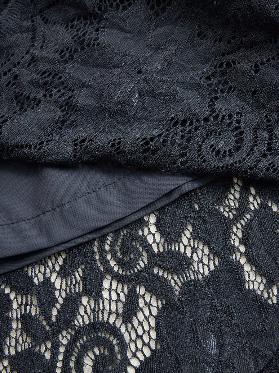 [24-hour shipping out]Vintage Bohemian Blue Lace Sleeveless Midi Dress