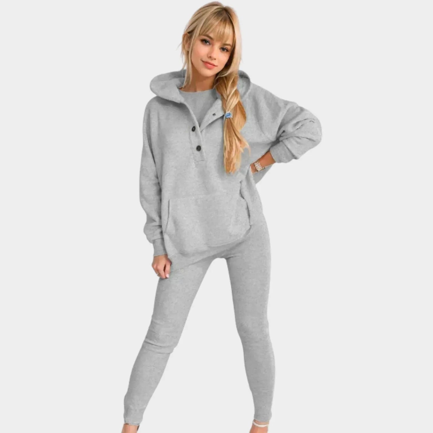 Three-Piece Ribbed Lounge Set