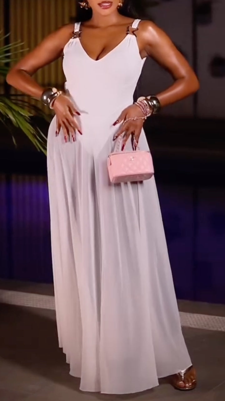 V Neck Sleeveless Bodycon Beach Dress