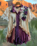 Summer Floral Lace Patchwork Shirt da2c