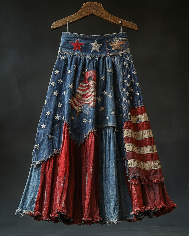 Summer Casual Independence Day Themed Skirt 75ba