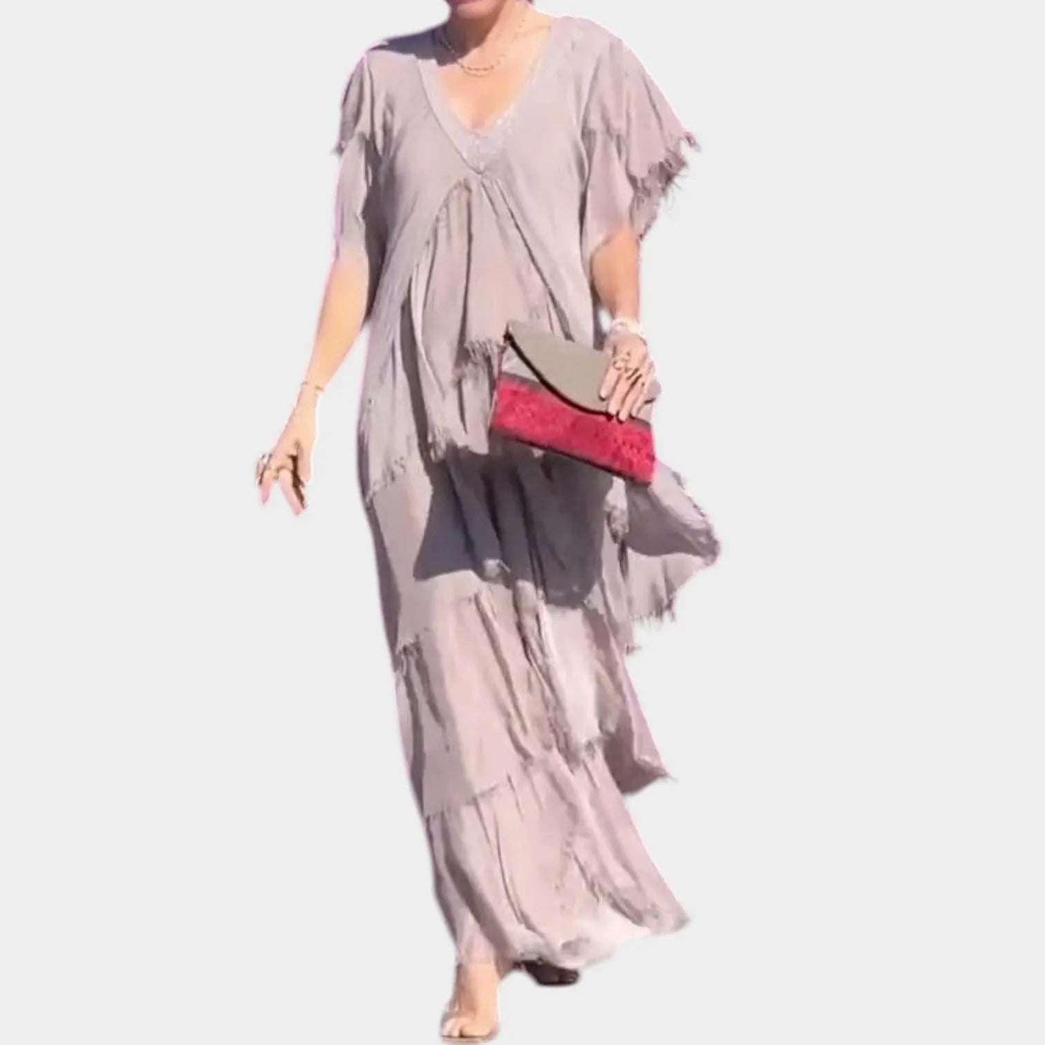 Elegant Ruffle Maxi Dress