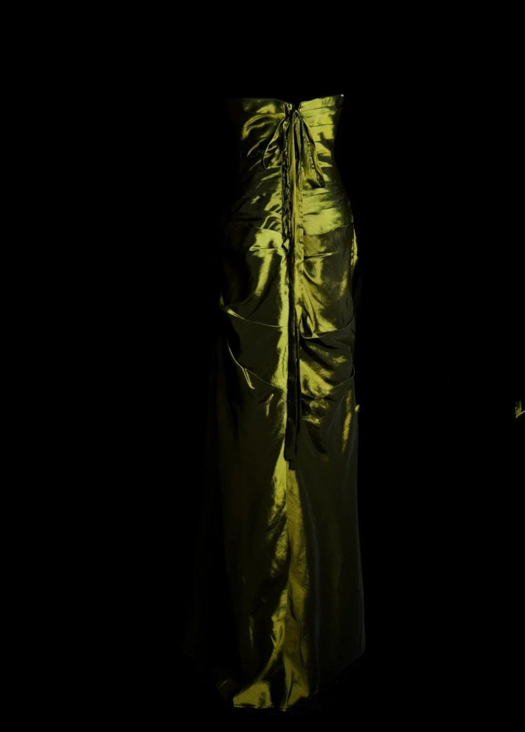 Chic Olive Green Long Prom Dresses Satin Sweetheart Sheath Evening Dress Sleeveless Birthday Dress