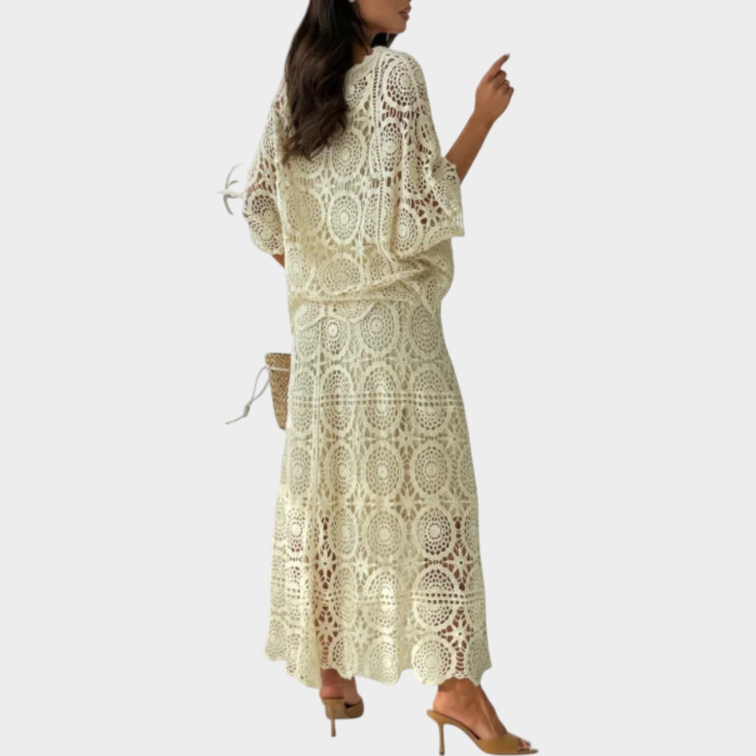 Elegant Crochet Maxi Dress
