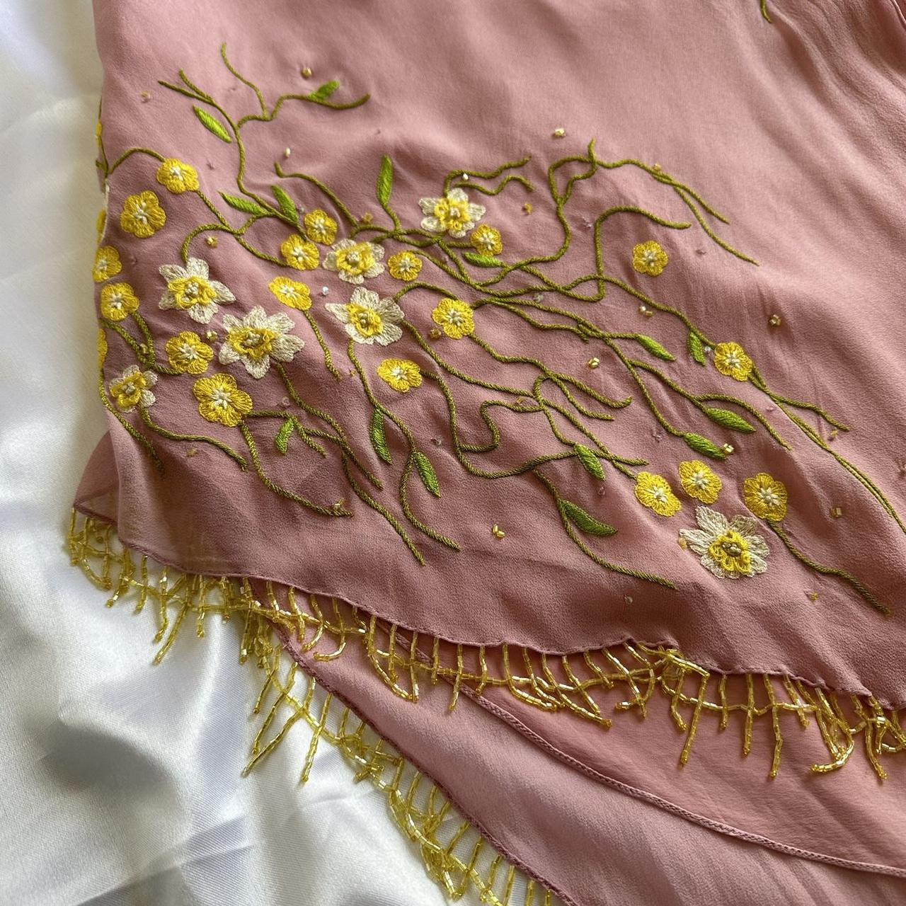 Women's Pink and Yellow Dress