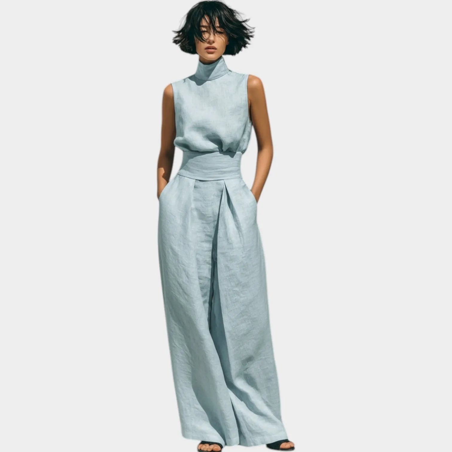 High-Neck Two-Piece Set