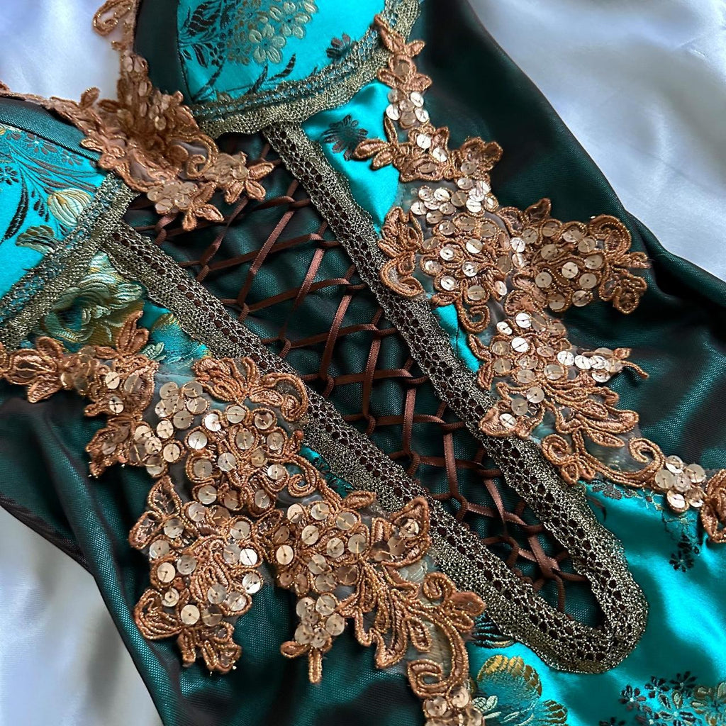 Turquoise Green Shiny Fashion Short/Mid-Length Chiffon Sequin Homecoming Dress Birthday Party Dress