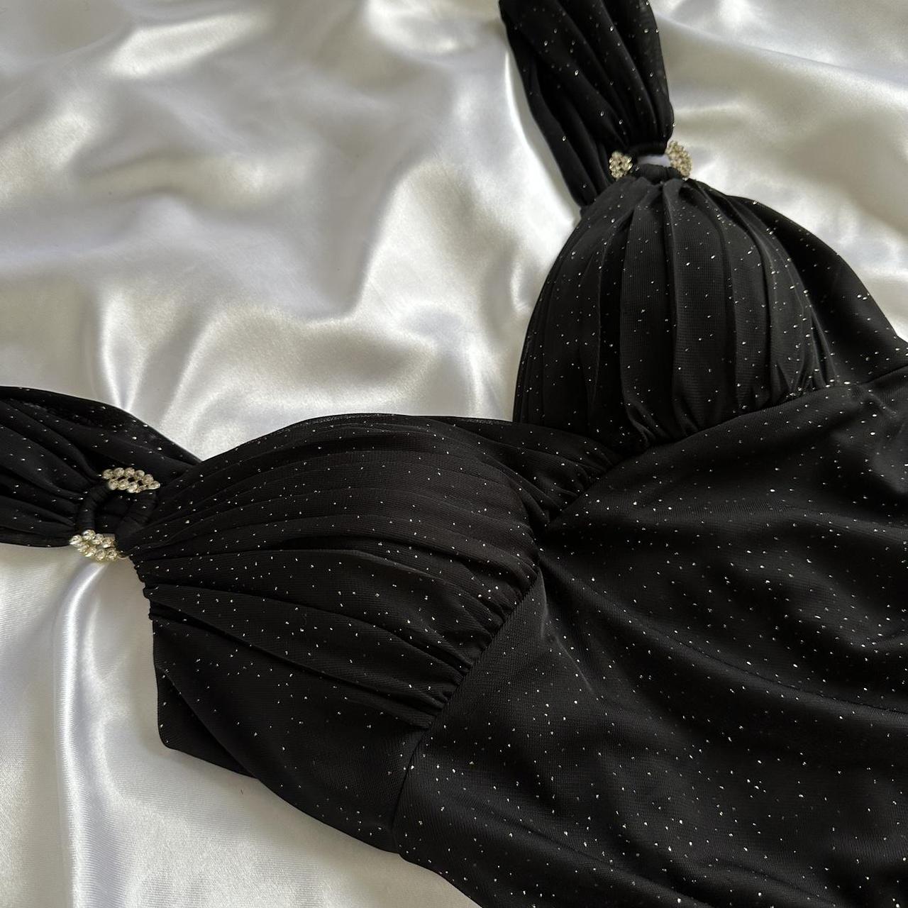 Betsy & Adam Women's Black and Gold Dress