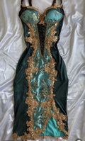 Turquoise Green Shiny Fashion Short/Mid-Length Chiffon Sequin Homecoming Dress Birthday Party Dress