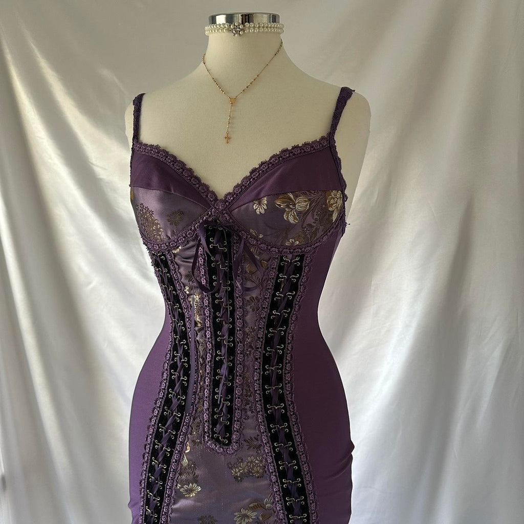 & Other Stories Women's Gold and Purple Dress