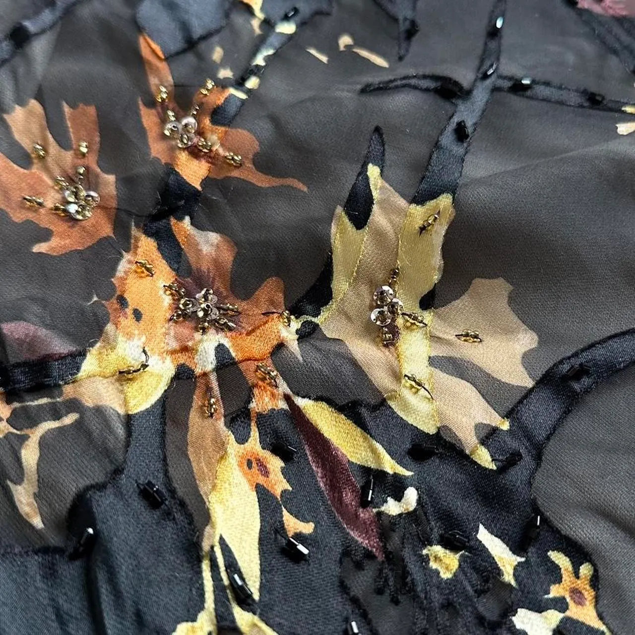 Women's Black and Orange Dress