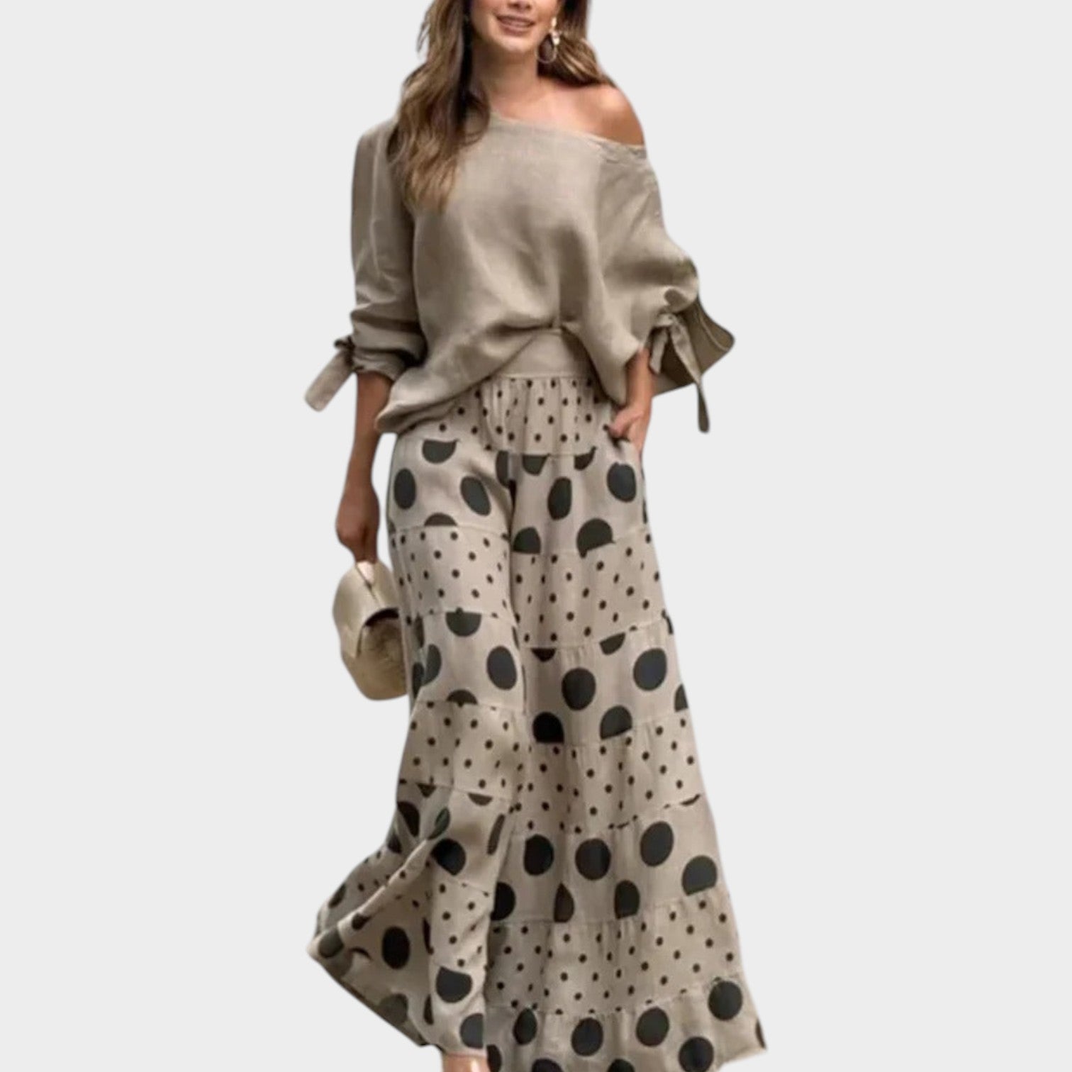 Playful Polka Dot Two-Piece Set