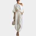 Effortless One-Shoulder Linen Set