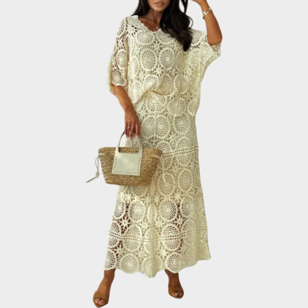 Elegant Crochet Maxi Dress