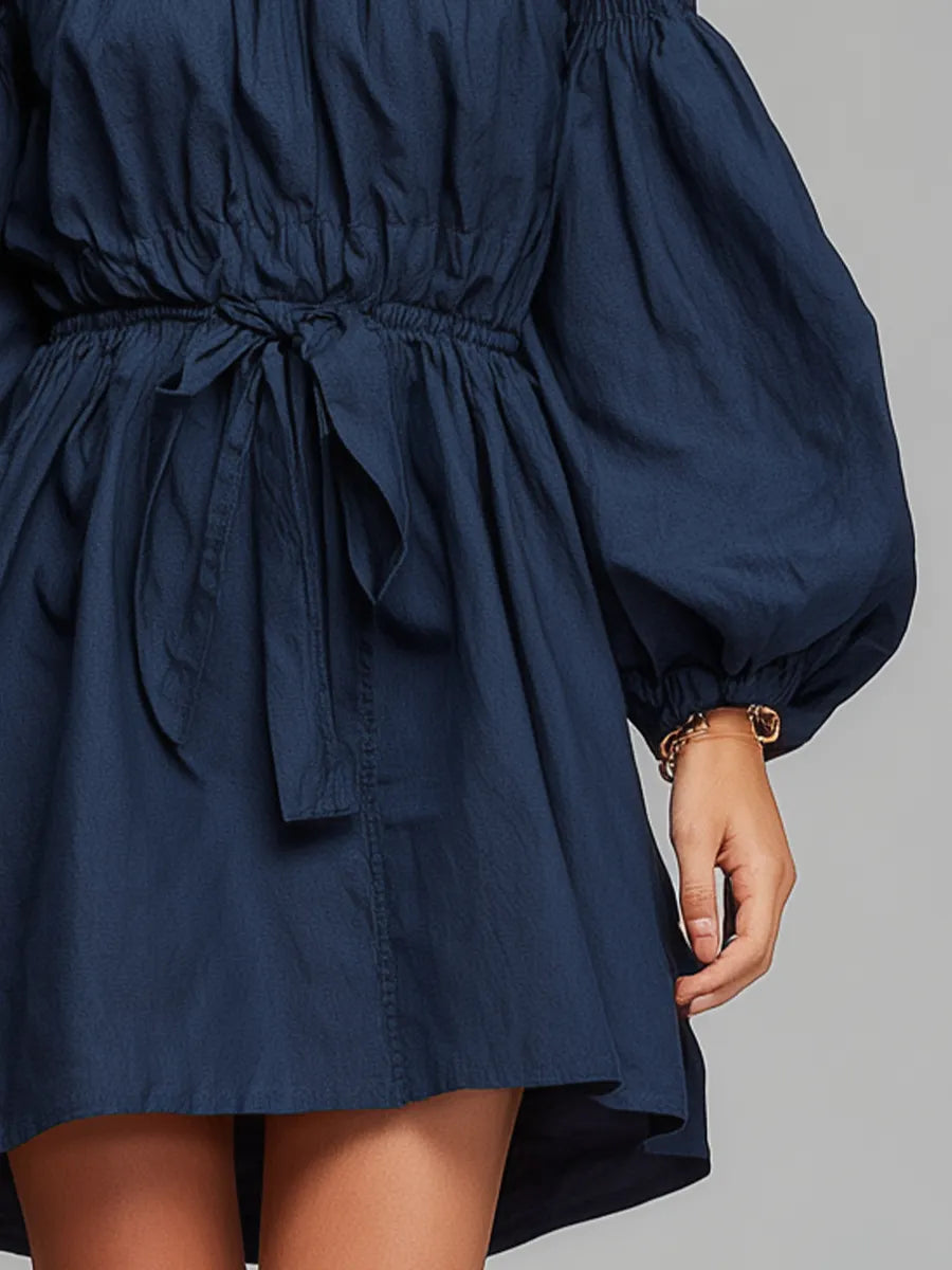 Chic Navy Off-Shoulder Mini Dress