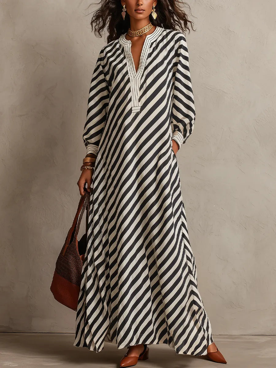 Effortless Striped Maxi Dress