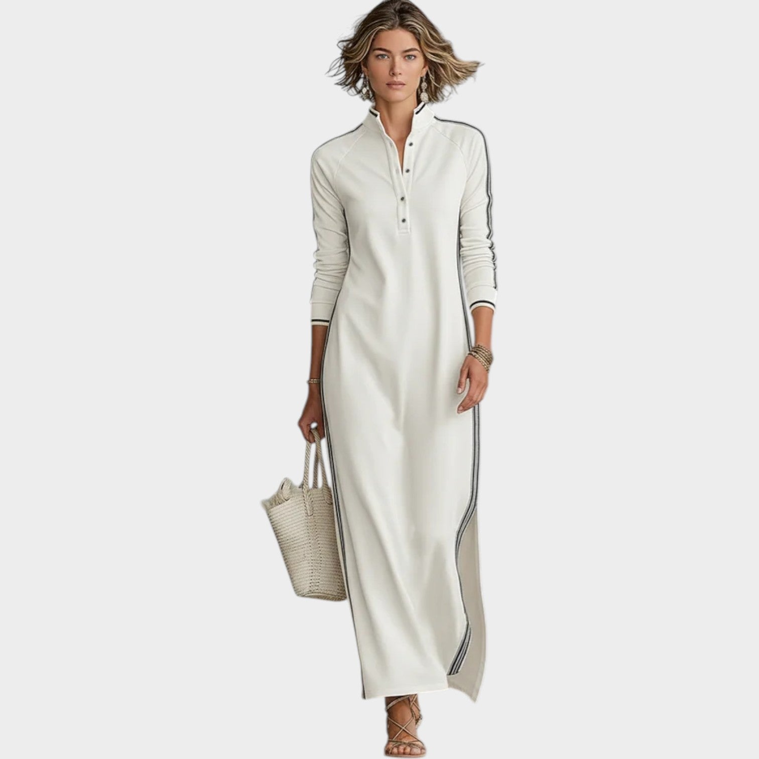 Elegant Long Sleeve Maxi Dress