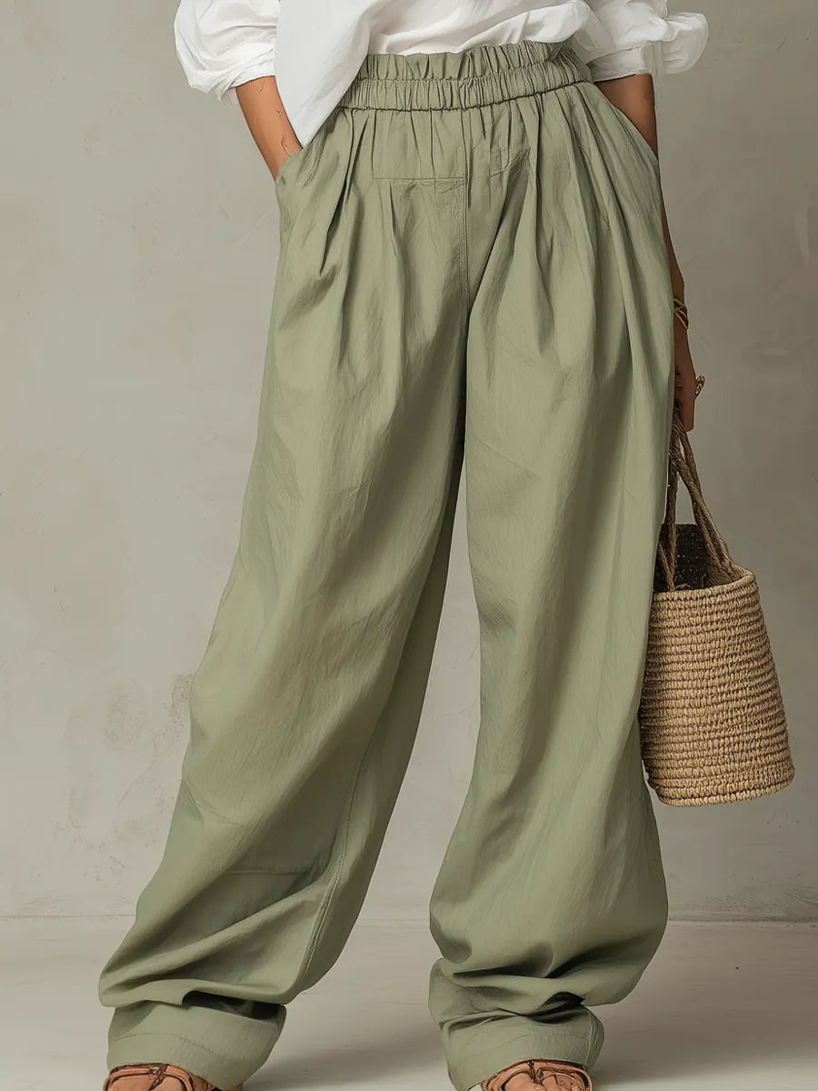 Relaxed Wide-Leg Pants Set