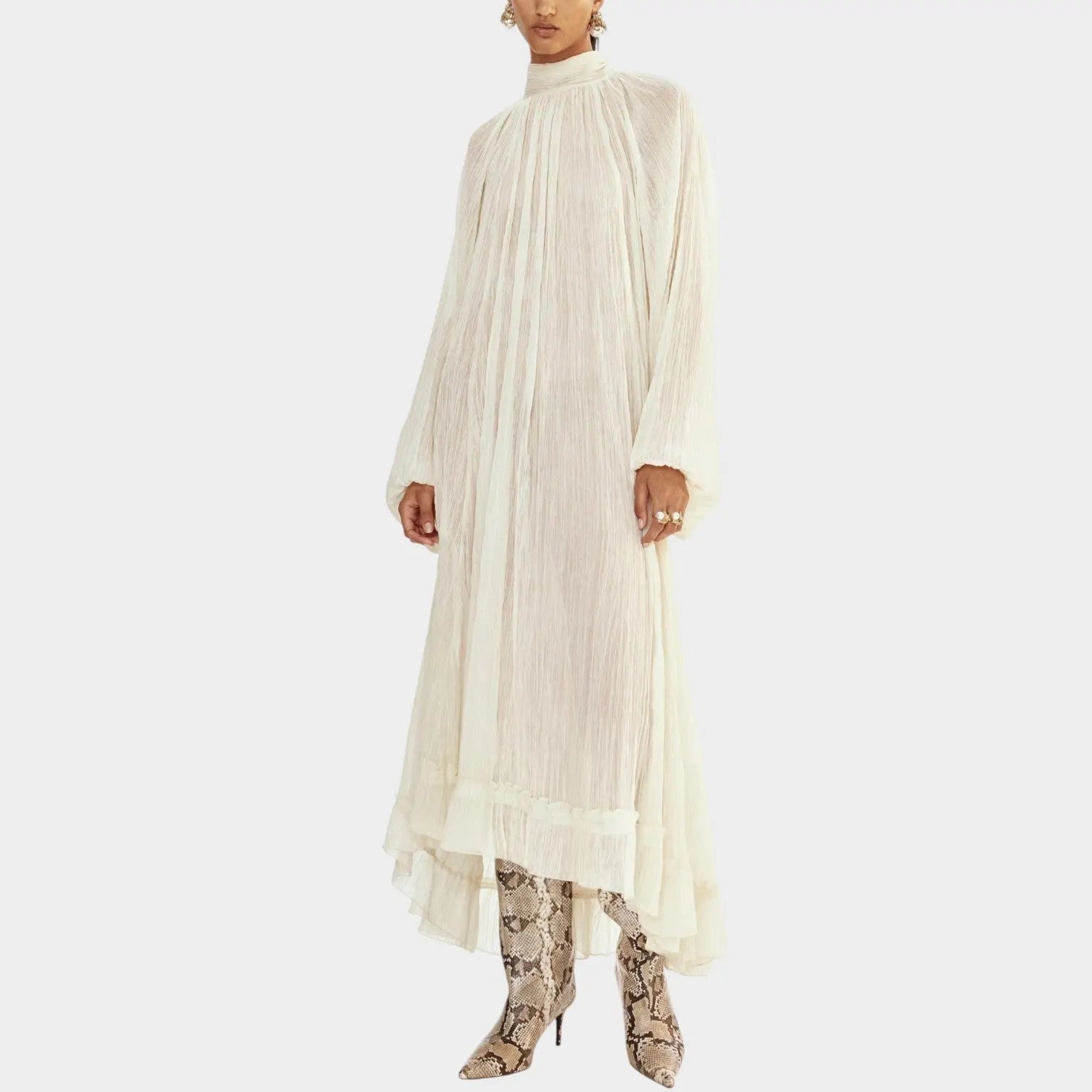 Pleated Flow Maxi Dress