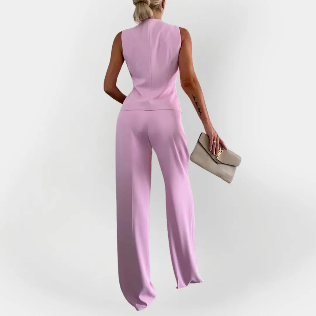 Elegant Trouser Set with Sleeveless Top