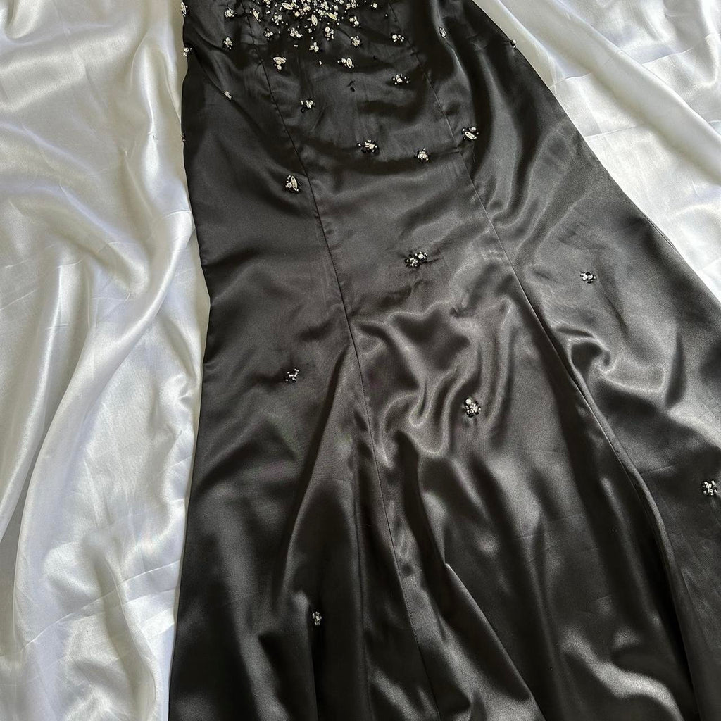 Women's Black and Silver Dress