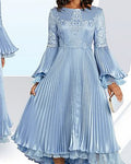 Elegant Ladies Versatile Print casual dress