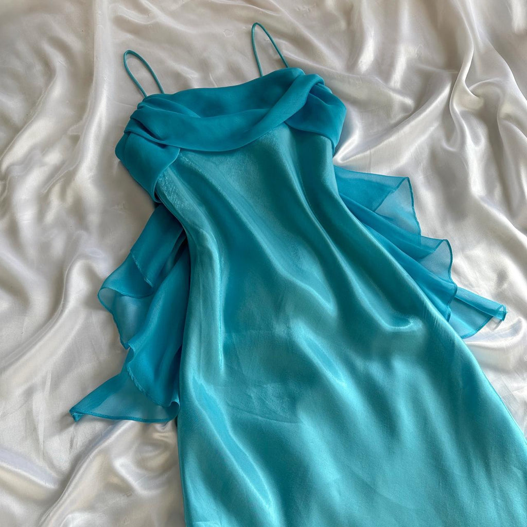 Betsy & Adam Women's Blue and Green Dress