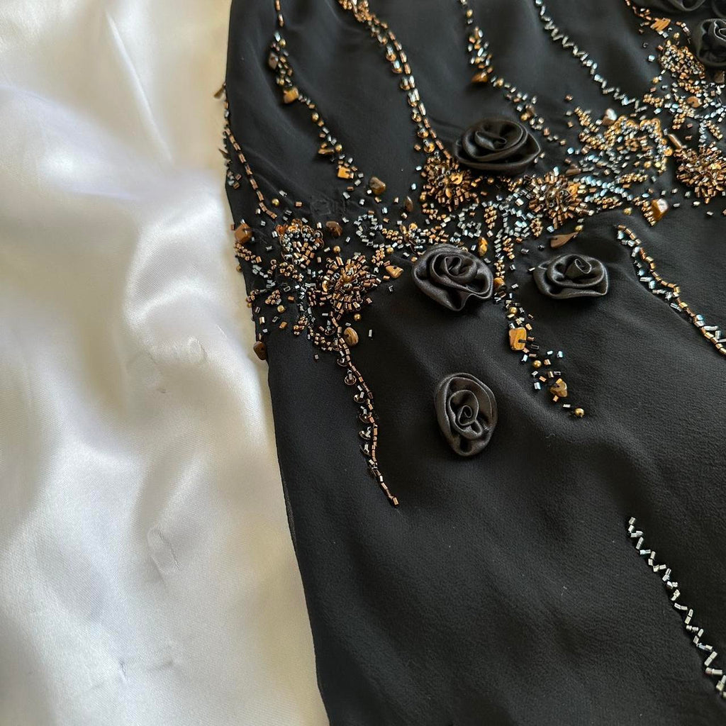 Women's Black and Silver Dress
