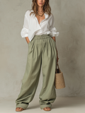 Relaxed Wide-Leg Pants Set