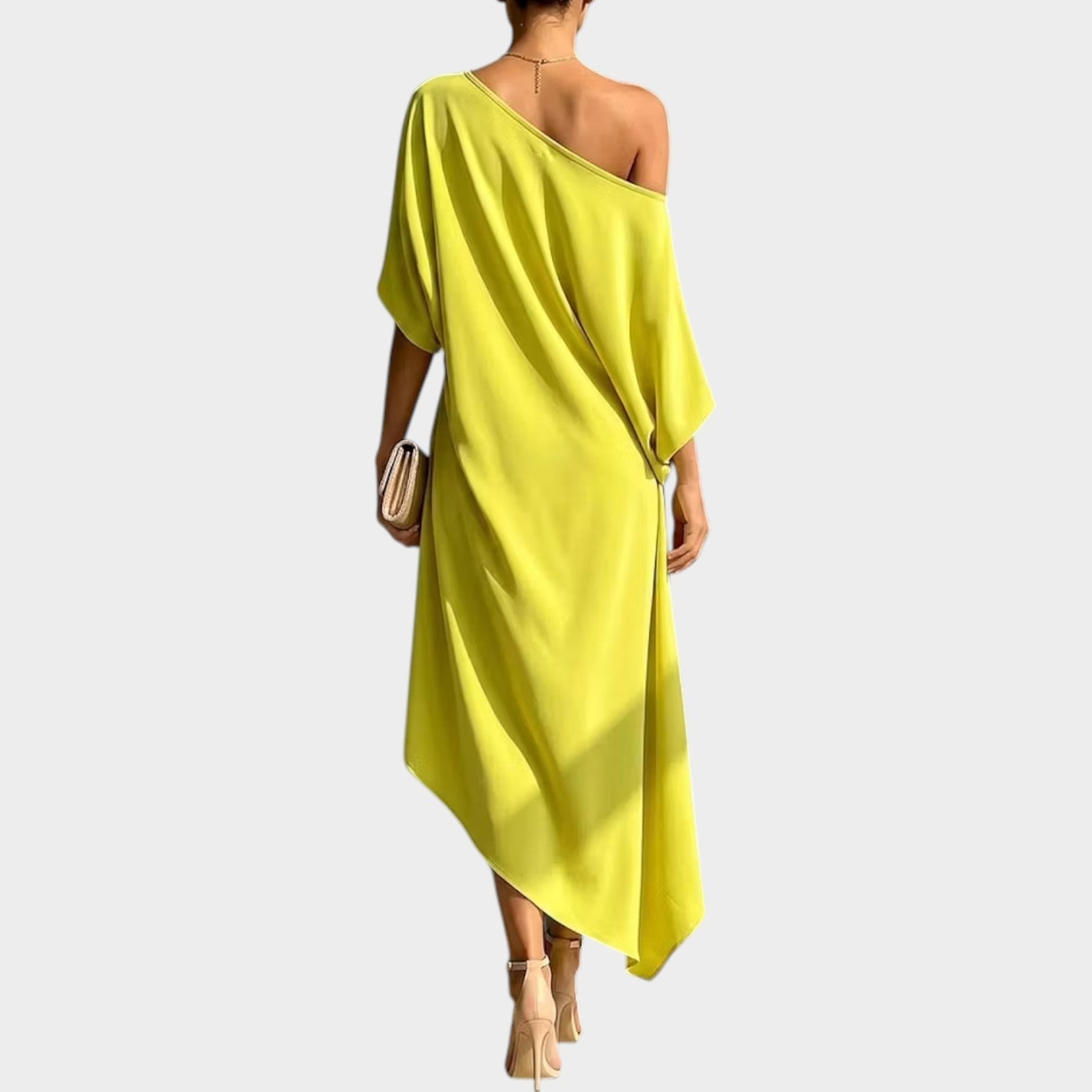 Chic Draped One-Shoulder Dress