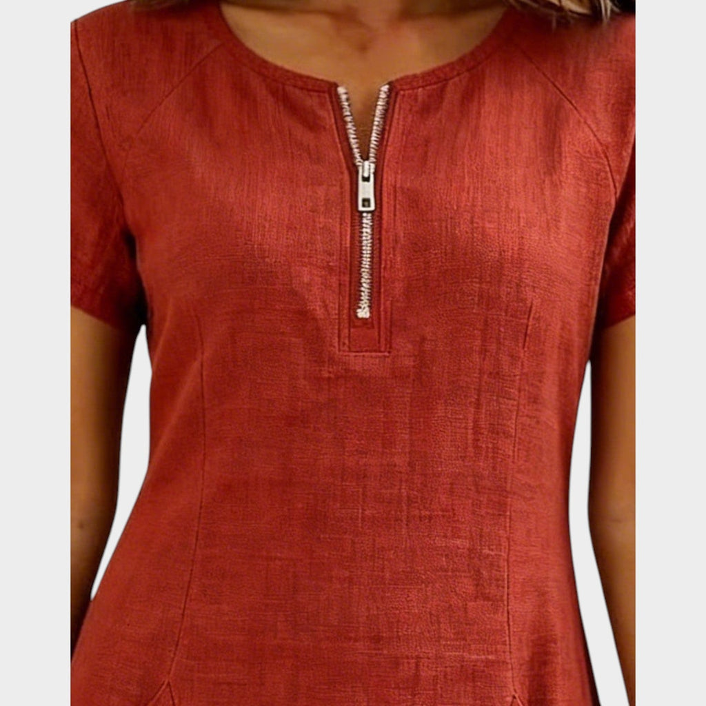 Everyday Zip-Front Mini Dress