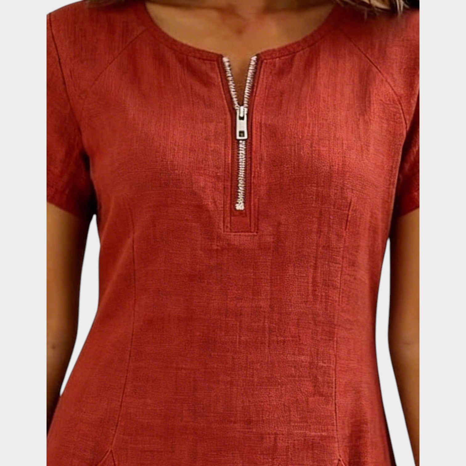 Everyday Zip-Front Mini Dress